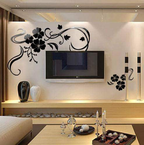 3D Wall Decor , LED WALL FLOWER VASE WALL DECOR