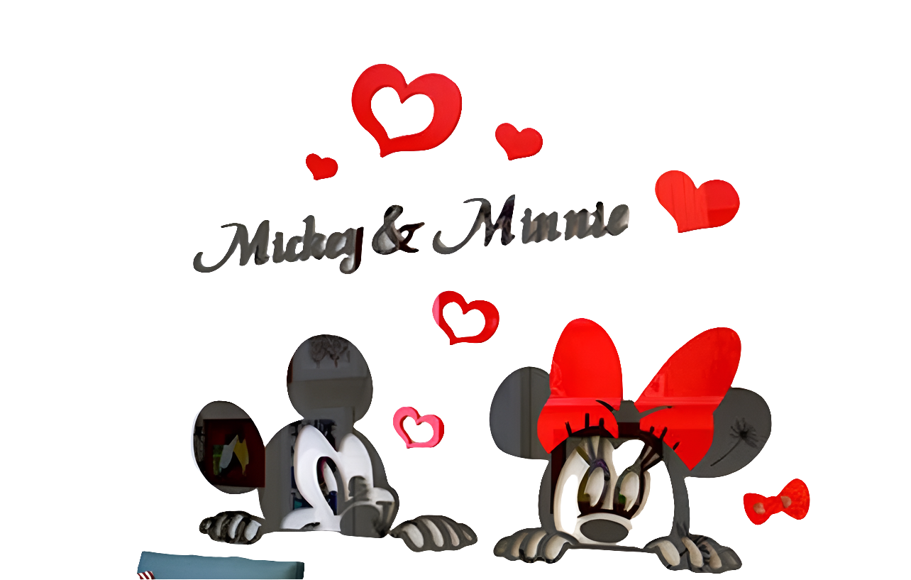 3D Acrylic Wall Decor Mickey & Minnie