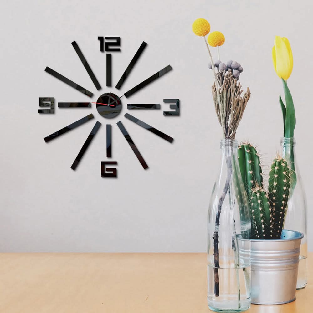 3d Strips Wall Clock 2025