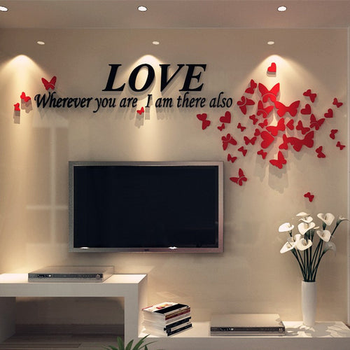3D Acrylic Wall Decor , LED WALL LIVE BUTTERFLY WALL DECOR